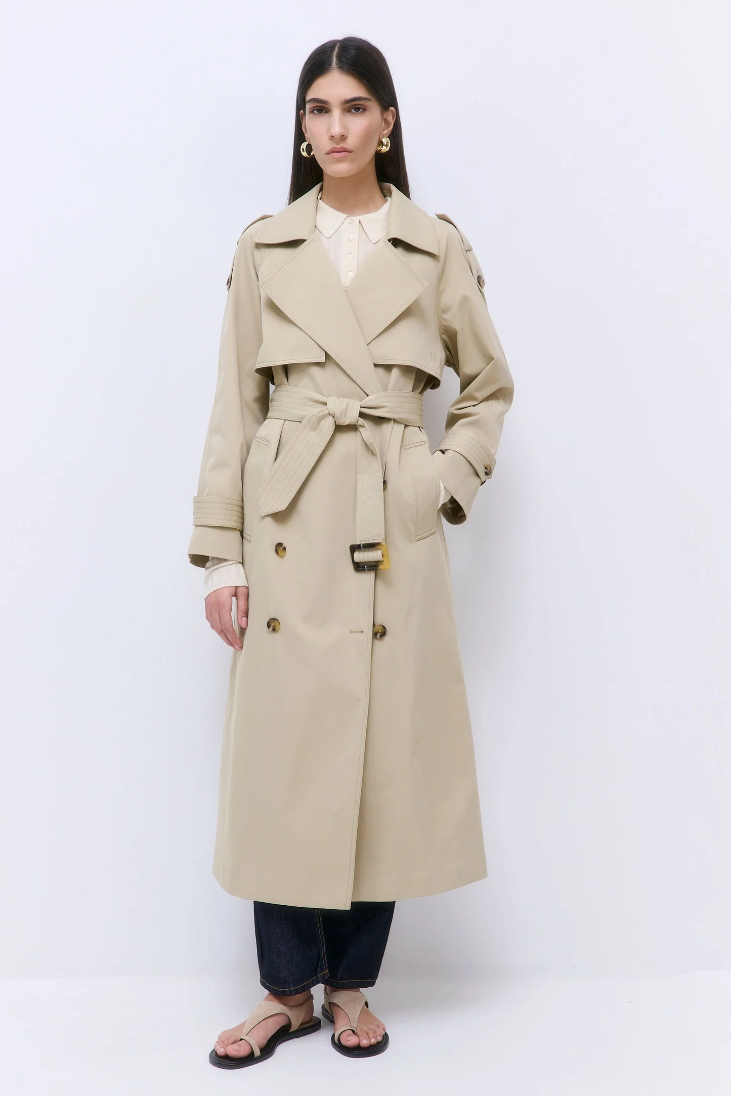 Oversized Double-Breasted Trench